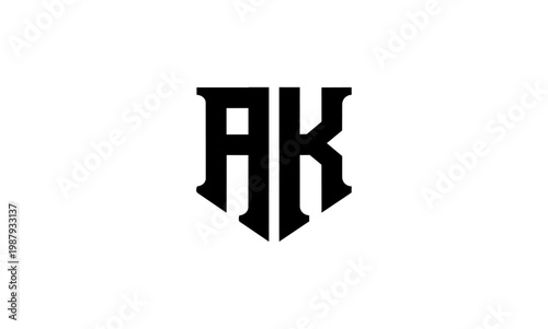 AK initial letters logo or AK monogram