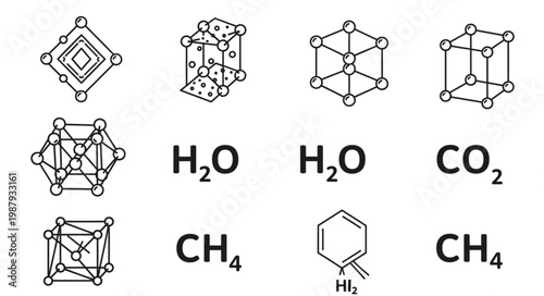 Various molecular structures and chemical formulas illustrated.