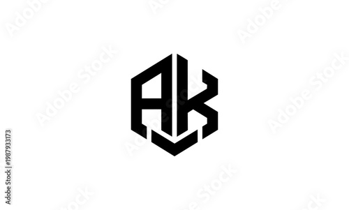 AK initial letters logo or AK monogram