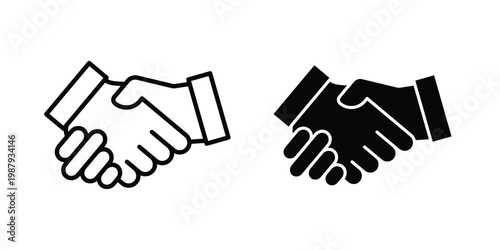 Settlement icon editable designs collection. black and white icons