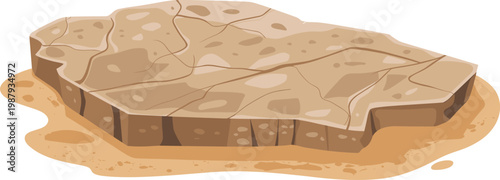 illustration of dry cracked earth, drought, land, terrain