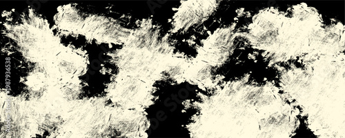 Bild auf Leinwand Abstract black and beige distressed grunge paint texture background