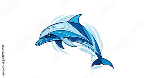 Dolphin jumping out of water fast.