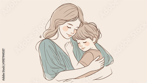 Tender Parent Child Embrace, Mother's Day
