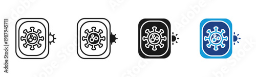 Cell Barrier icon set multiple style collection