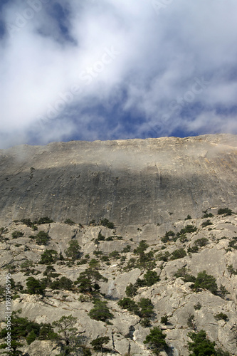 Rocks in clouds