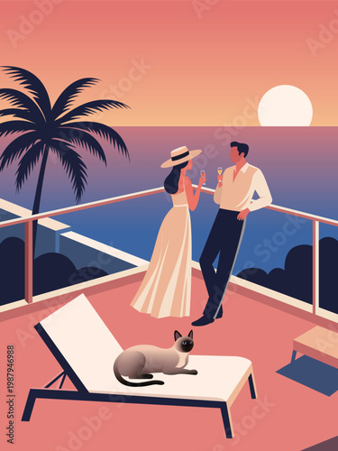 Leisure time under the sunset