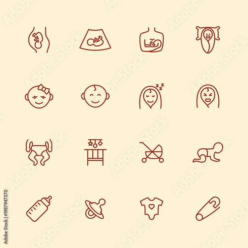 Baby Care artful trendy stylish design attractive vector Illustration colorful background