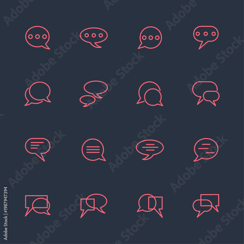 Conversation artful trendy stylish design attractive vector Illustration colorful background
