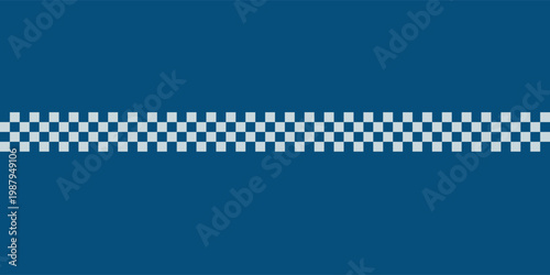 Vector Blue running track with horizontal checkered finish line and subtle texture. Sports concept suitable for race finish, competition, goal, and success themes.