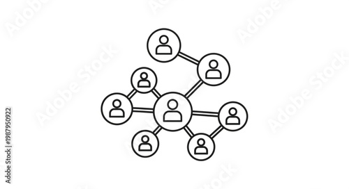 Abstract Network of People Connected Together.