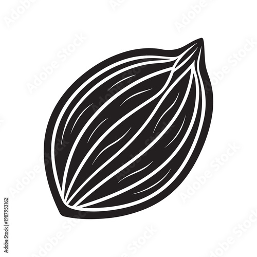 Illustration of a large leaf with white lines on a plain background  leaf with detailed veins