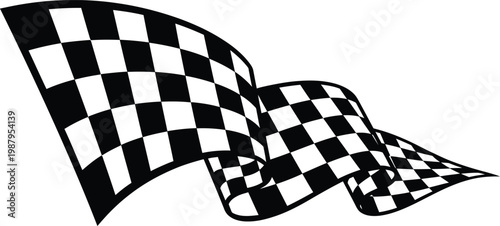 Racing Checkered Flag Waving