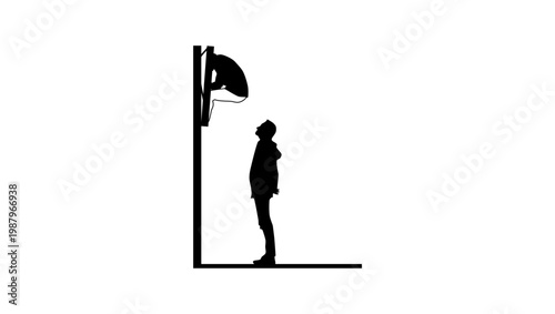 symbol of non-art, black isolated silhouette