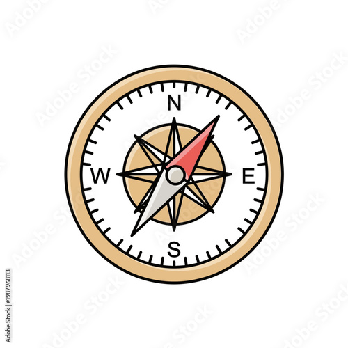 Compass Navigation Tool Direction Indicator.