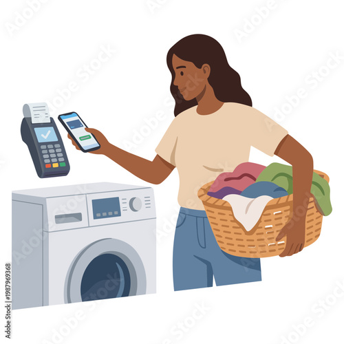 A woman is arranging papers with graphs on the floor indoors.