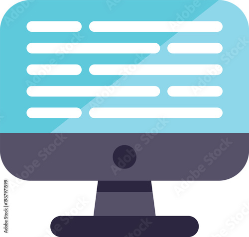 Computer screen showing abstract code or text for digital development