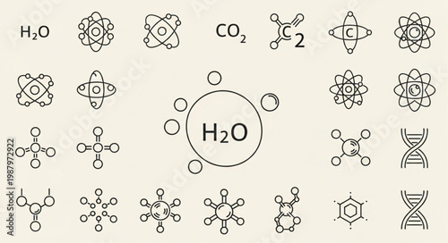 Collection of scientific molecular structures and chemical formulas.