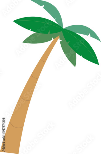 열대 지방의 바나나 잎 야자나무