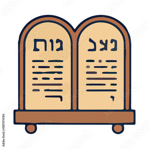 Ten Commandments Stone Tablets Icon