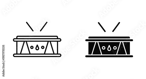 Drum Music Icon Sound Rhythm Celebration Party Graphic Design