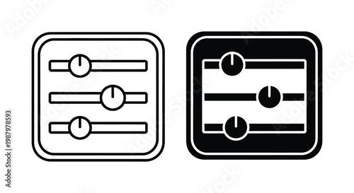 Settings Interface Sliders Adjust Control Panel Options Icon