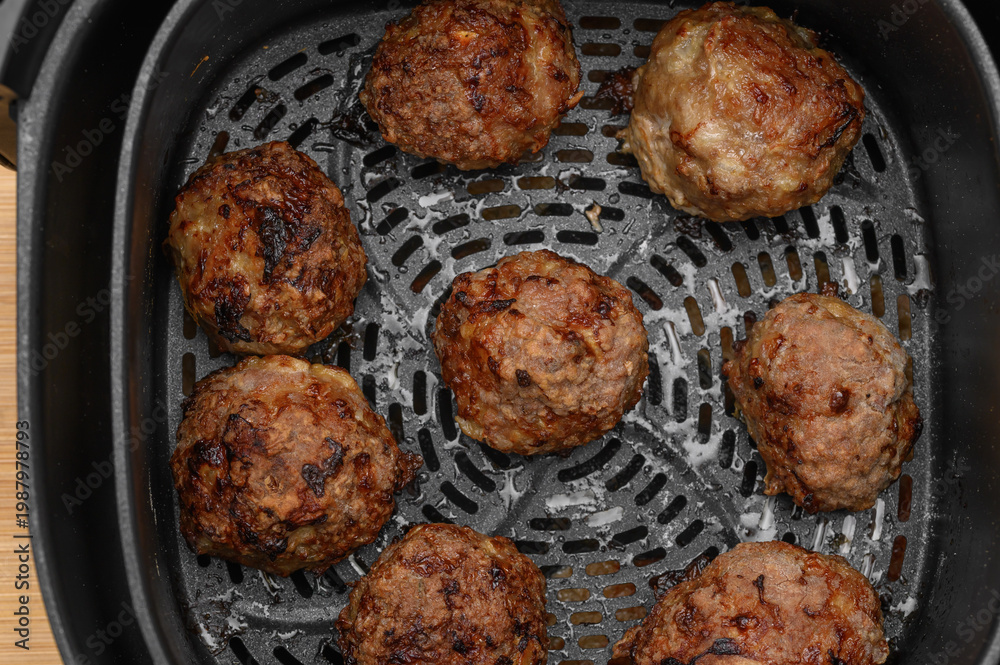 Ταπετσαρία Minced pork cutlets baked in a fat-free fryer,
