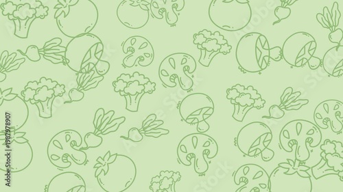 Playful vegetable cartoon characters in motion video.