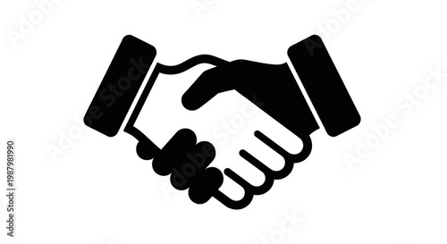Handshake symbol for business agreement.
