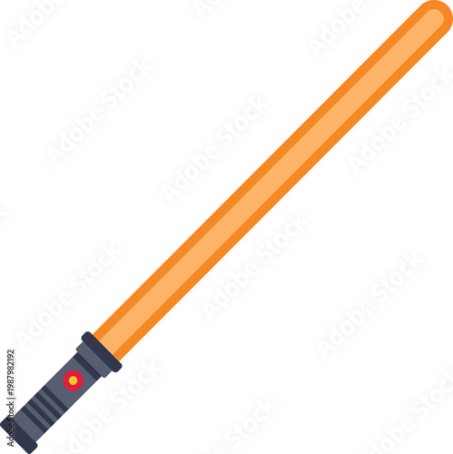 Orange laser sword icon representing science fiction concept
