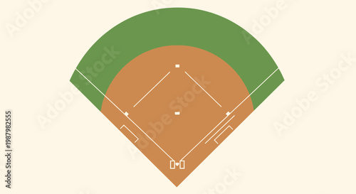 Baseball field layout illustration.