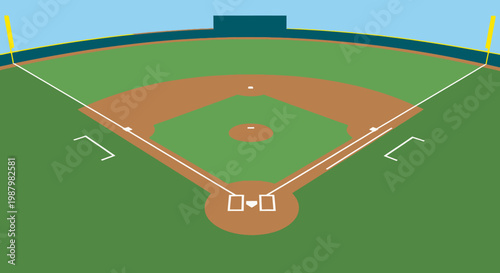 aerial view of a baseball field.