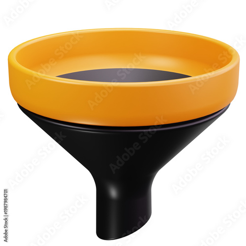 Search Filter Funnel Interface 3D Illustrations