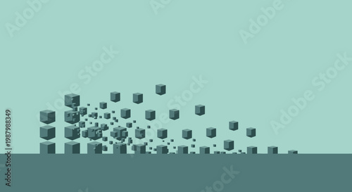 Bitcoin Flat minimalist illustration of crypto scalability b