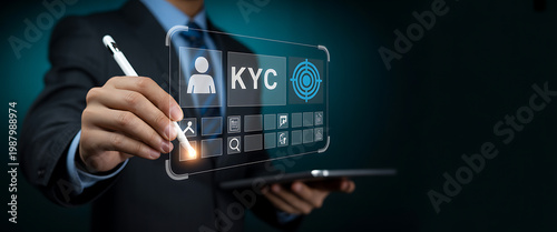 KYC customer verification process identity confirmation digital security.