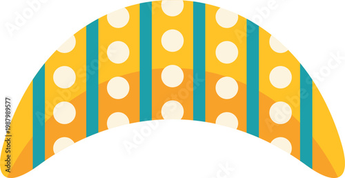 Traditional australian aboriginal boomerang icon flat design