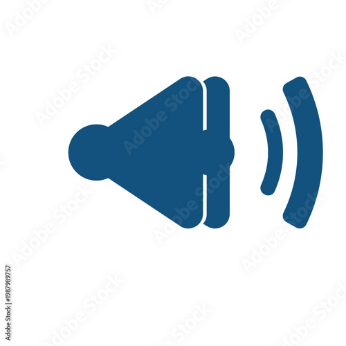 A loudspeaker emits sound waves loudly outside