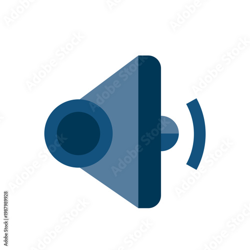 A loudspeaker emits sound waves in a technological environment