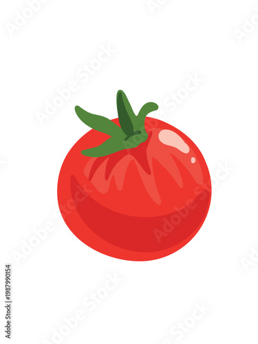 fresh tomato composition vector art isolated white background