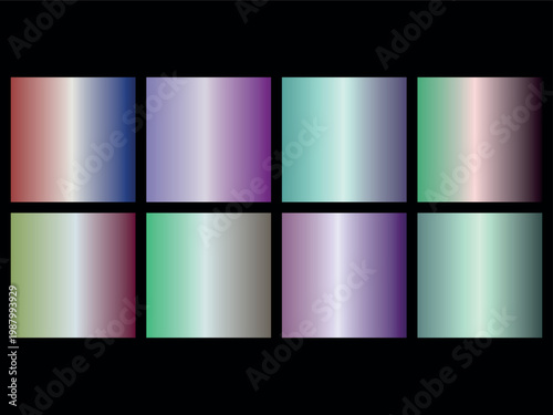 A colorful grid of nine gradient rectangles on a with various colors