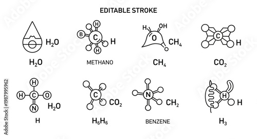 Collection of Chemical Molecular Formulas and Structures.