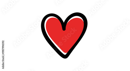 Red Heart Icon Symbol Love.