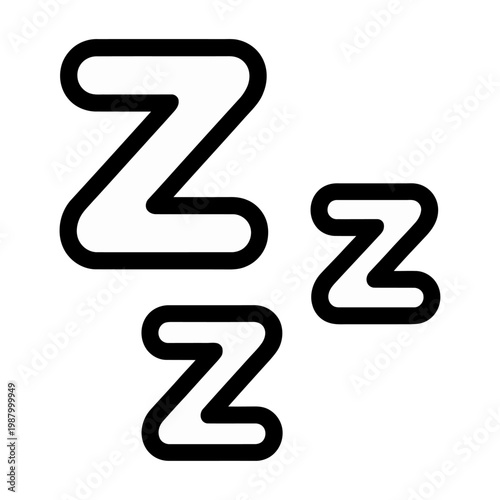 Vector of a zzz symbol on a plain background