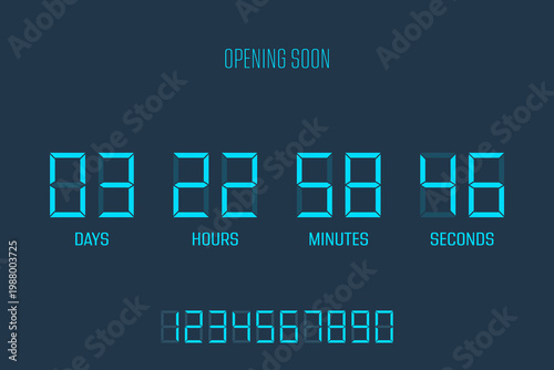 Digital countdown timer indicating days, hours, minutes, and seconds remain.