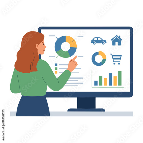 A cheerful man smiles while looking back over his shoulder in an illustration.