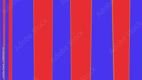 Abstract vertical red and blue striped pattern with alternating widths on white background