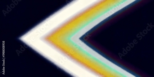 Abstract Grainy Gradient Background with Vibrant Rainbow Neon Chevron Glow on Dark for Modern Banners, Headers & UI Design