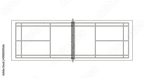 A detailed drawing of a metal gate.