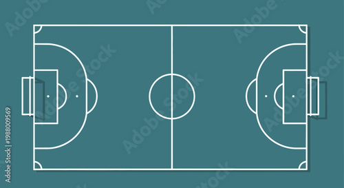 Soccer field diagram with goal areas.