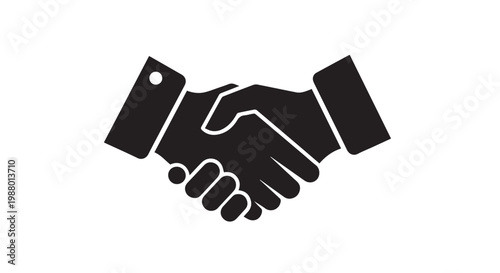 Business handshake icon representing partnership agreement and professional cooperation